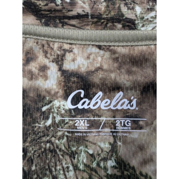 Cabelas Zip Pullover 2XL Zonz Western Camo Hunting Long Sleeve Shirt Mock - Picture 3 of 9